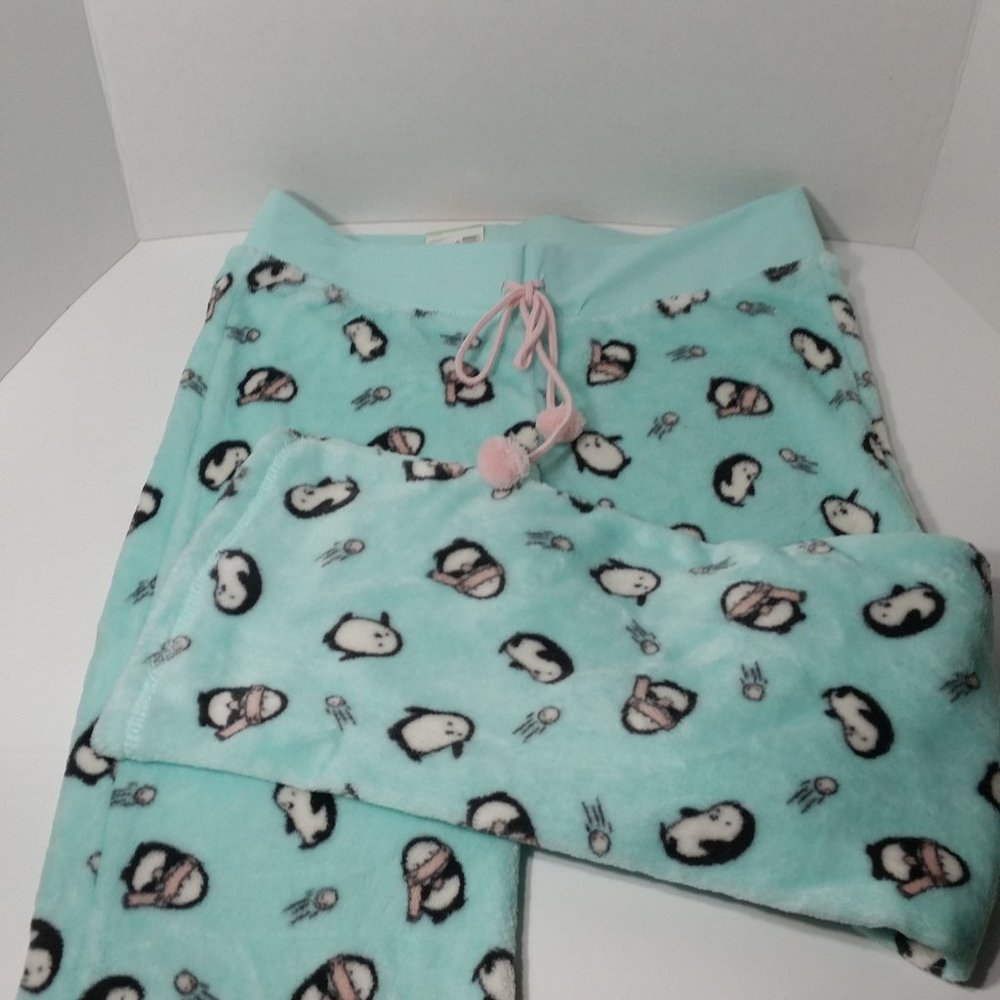 Super Soft Fleece Pajama Pants Penguin Small
